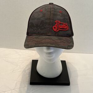 Justin Men's 5-Panel Camo Charcoal Snapback Hat JCBC706-CHARC